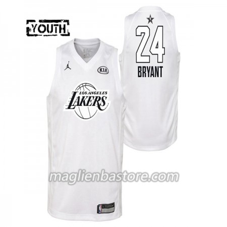 Maglia Los Angeles Lakers Kobe Bryant 24 2018 All-Star Jordan Brand Bianco Swingman - Bambino